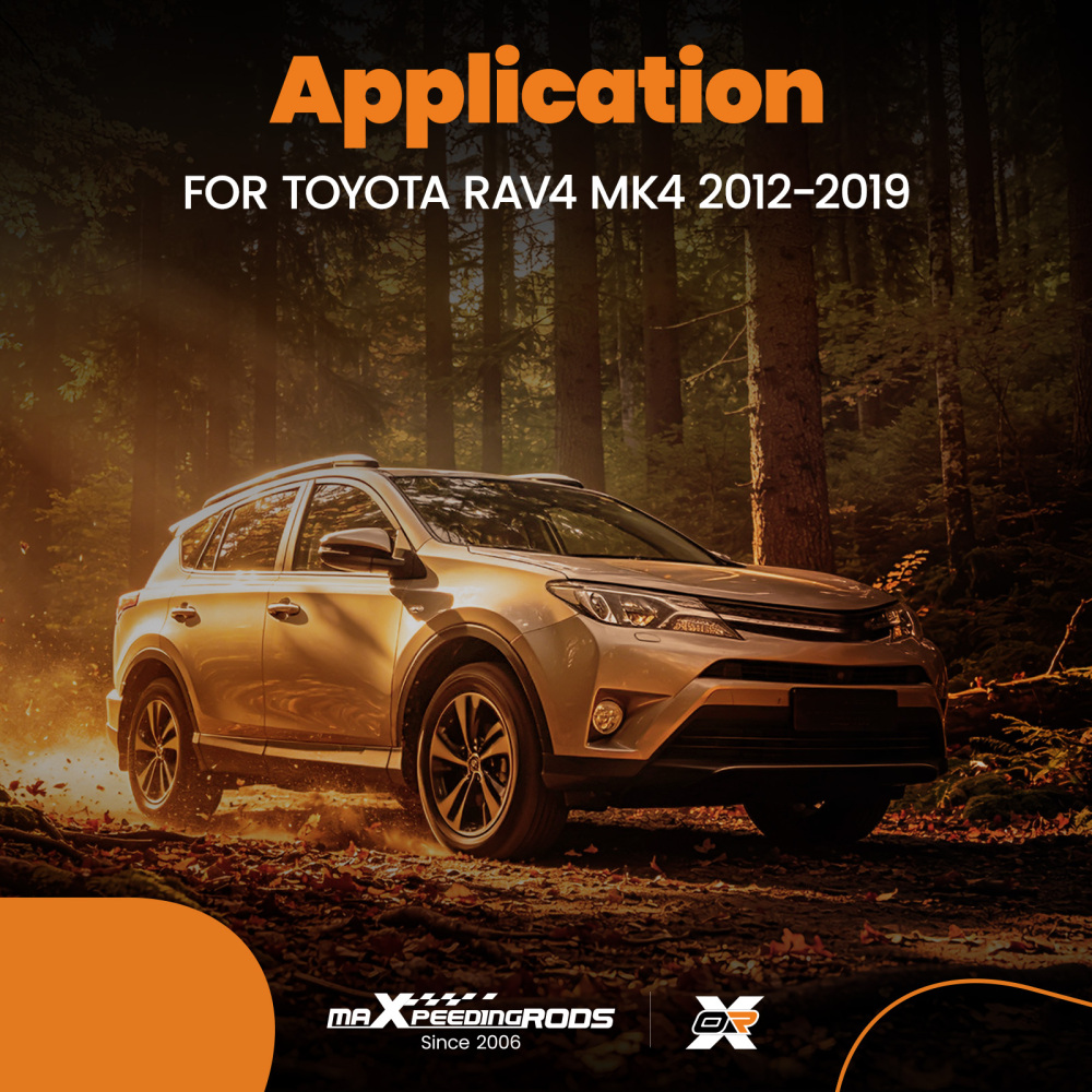 Aluminium Black Roof Rails Rack Bars Set compatible for Toyota RAV4 MK4 XA40 2012-2019