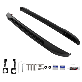 Black Cross Rail System compatible for Toyota Tacoma Double Cab 2005-2023 Heavy Duty Rack