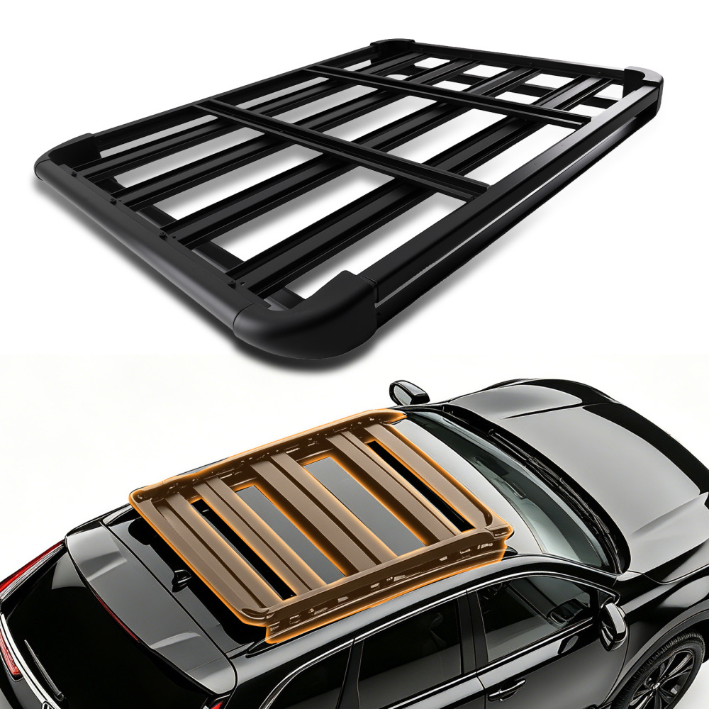 Car Roof Basket Universal 127cm Aluminium Luggage Rack 120kg Capacity Storage
