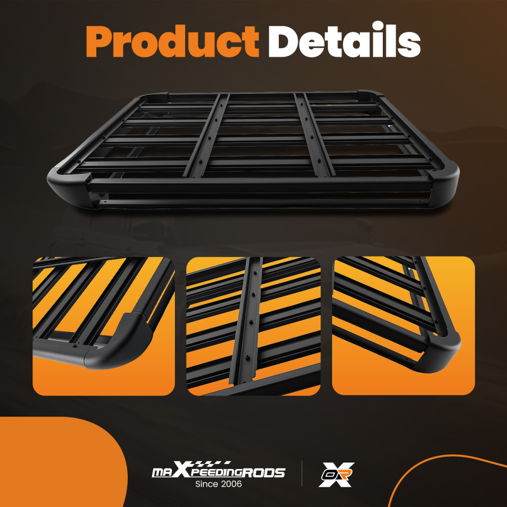 Car Roof Basket Universal 127cm Aluminium Luggage Rack 120kg Capacity Storage
