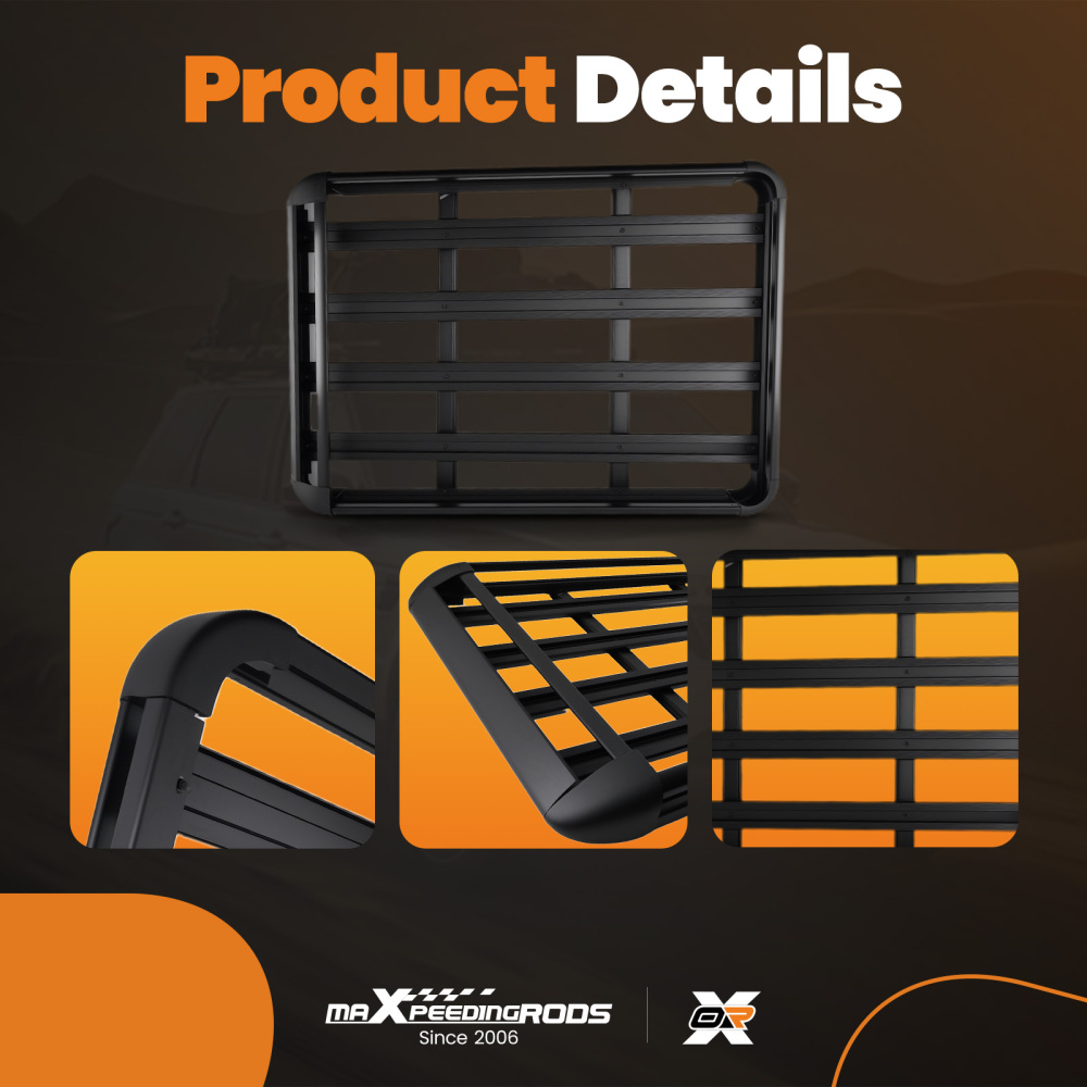 Car Roof Cargo Basket Universal 1.4M Aluminium Rack 120kg Capacity