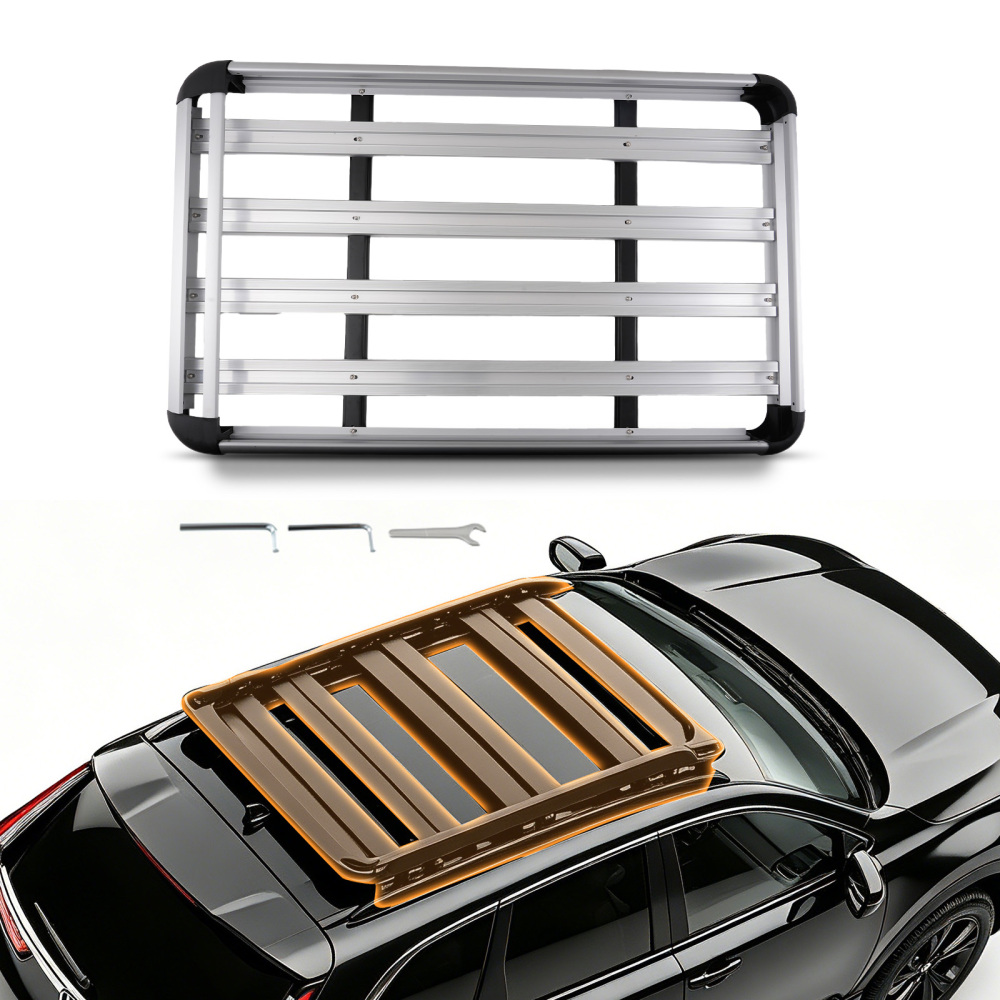 1.6 Metre Aluminum Roof Rack Basket Universal Carrier 160x100cm 120kg Max
