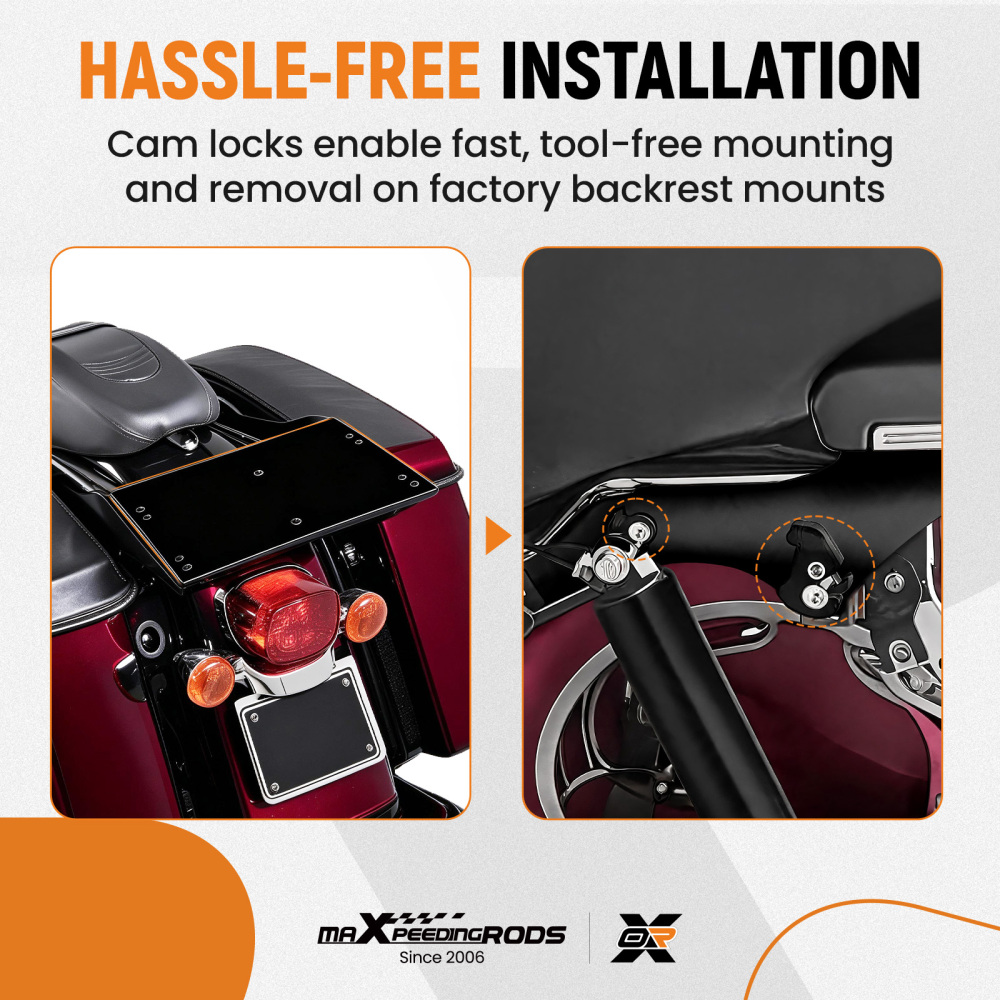 Trunk Mount Rear compatible for Harley Touring KING Tour-Pak 1997 1998 1999 2000-2008