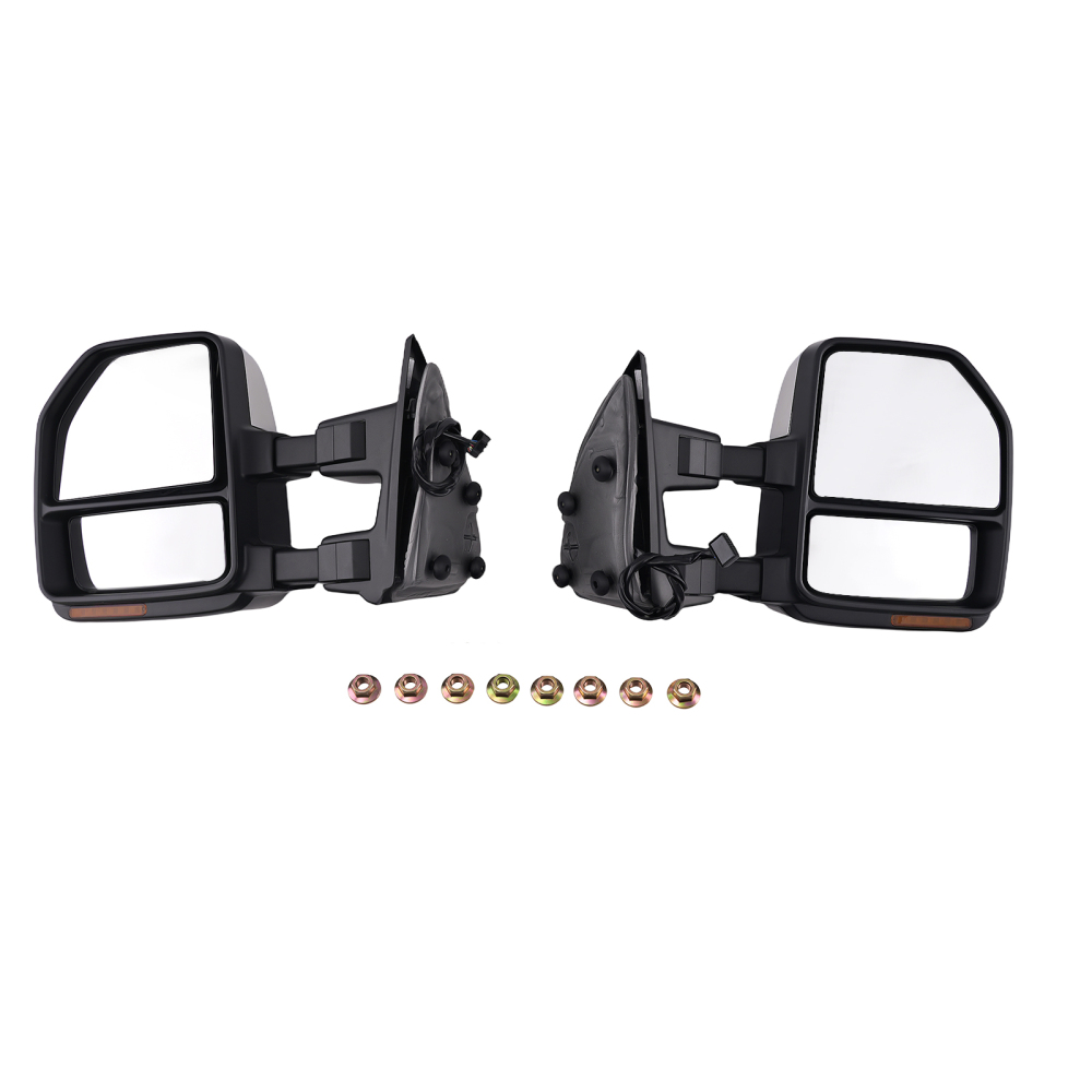 Chrome Heated Side Mirror compatible for Ford F-250/F-350/F-450/F-550 2008-2016 Power