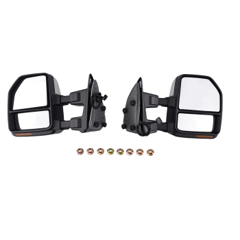 Chrome Heated Side Mirror compatible for Ford F-250/F-350/F-450/F-550 2008-2016 Power