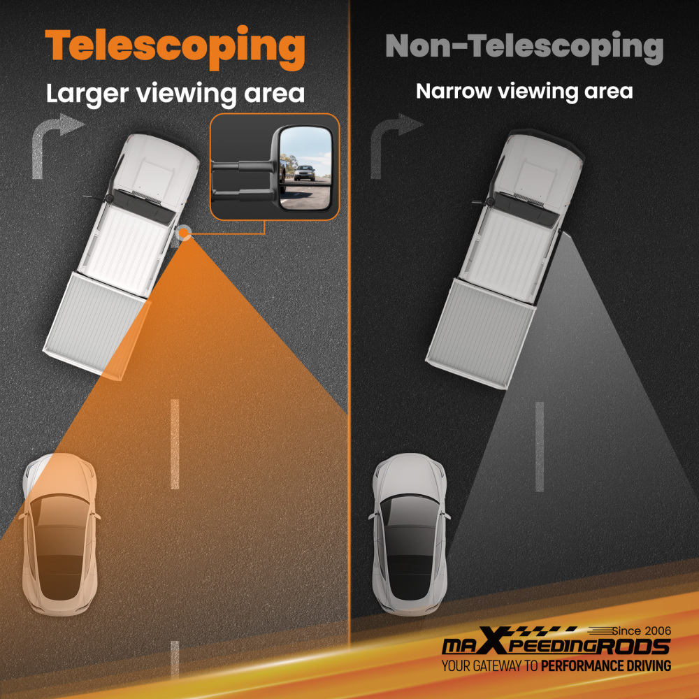 Adjustable Rear View Mirror compatible for Ford F-250/F-450 Super Duty 2008-2016