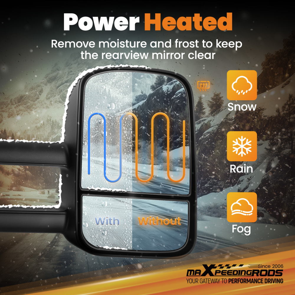 Adjustable Rear View Mirror compatible for Ford F-250/F-450 Super Duty 2008-2016