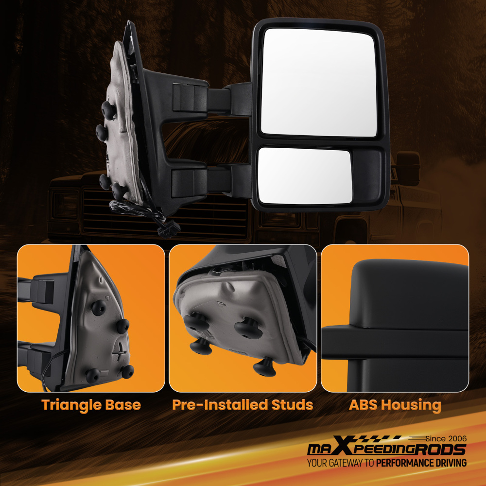 Adjustable Rear View Mirror compatible for Ford F-250/F-450 Super Duty 2008-2016