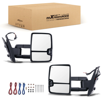 Rear View Mirror compatible for Chevy Avalanche 2007-2013 compatible for White Manual Folding