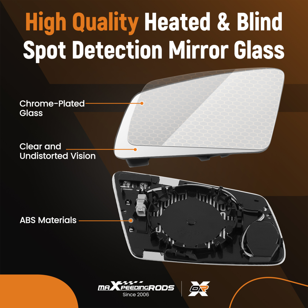 Blind Spot Mirror Glass Left compatible for Mercedes-Benz A-Class B C W204 GLA A2128102121