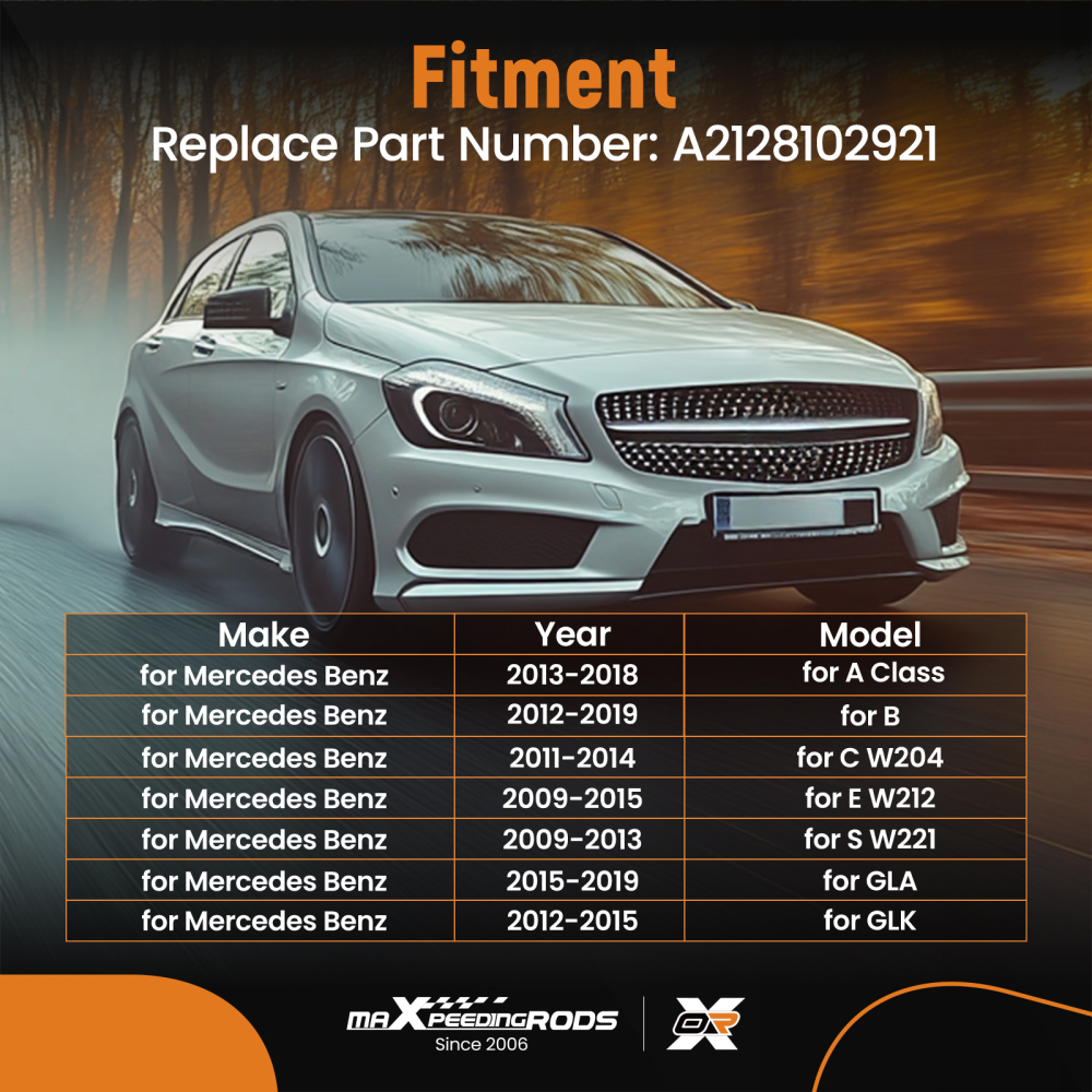 Blind Spot Mirror Glass Right compatible for Mercedes-Benz A-Class B C W204 GLA A2128102921