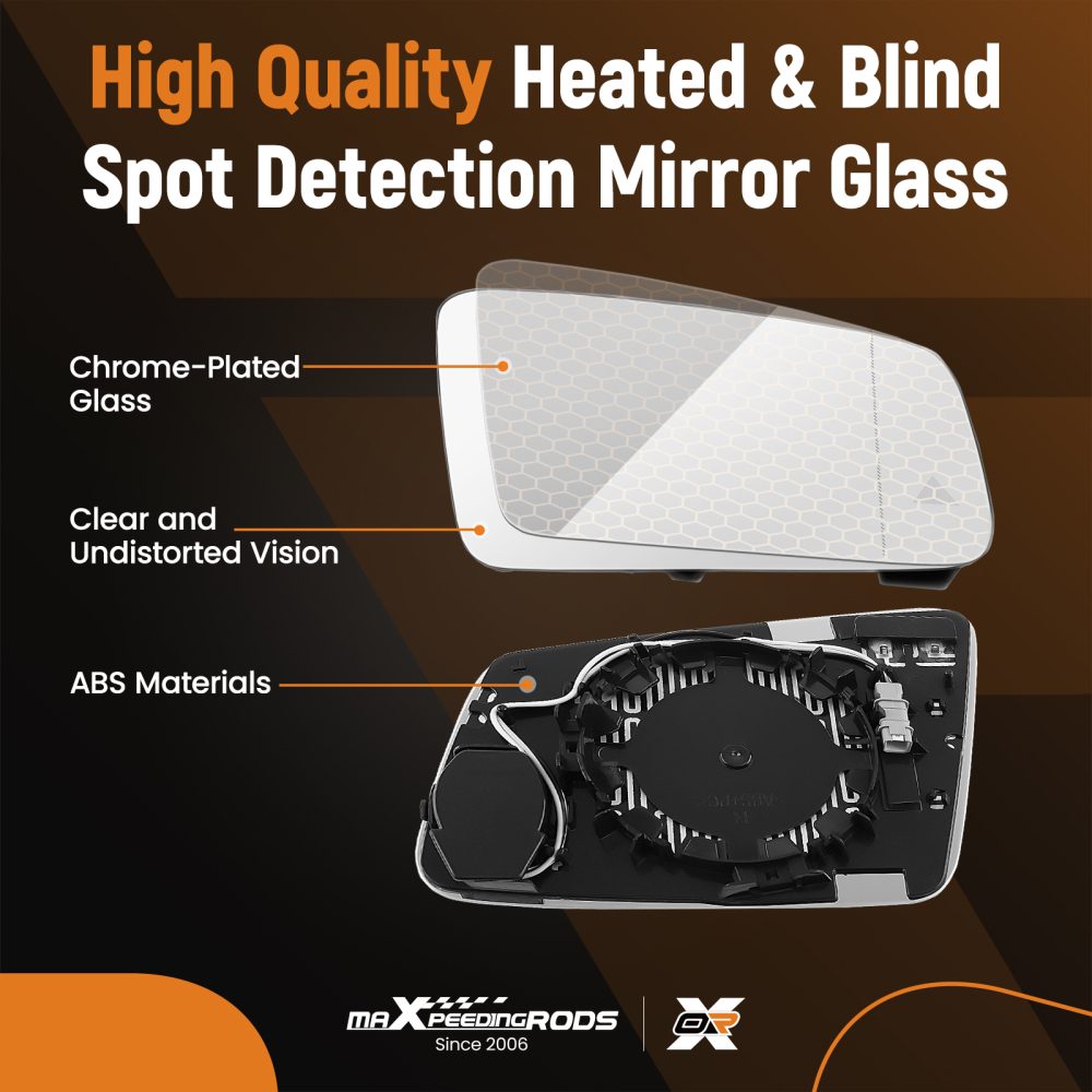 Blind Spot Mirror Glass Right compatible for Mercedes-Benz A-Class B C W204 GLA A2128102921
