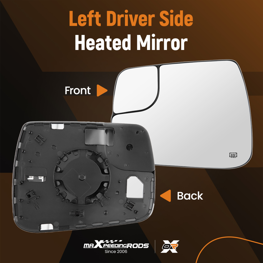 Driver Side Mirror Glass Heated Convex compatible for Dodge Ram 1500 2019-2022 68402037AA