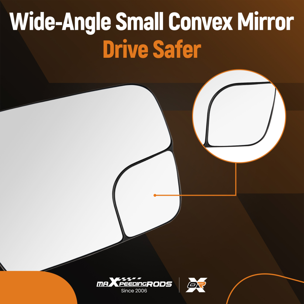 Driver Side Mirror Glass Heated Convex compatible for Dodge Ram 1500 2019-2022 68402037AA