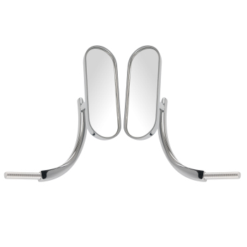 Chrome Motorcycle Mirrors compatible for Suzuki Boulevard/Intruder Universal 8mm 10mm
