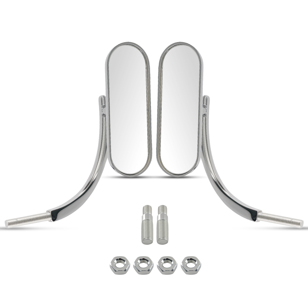 Chrome Motorcycle Mirrors compatible for Suzuki Boulevard/Intruder Universal 8mm 10mm