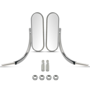 Chrome Motorcycle Mirrors compatible for Suzuki Boulevard/Intruder Universal 8mm 10mm
