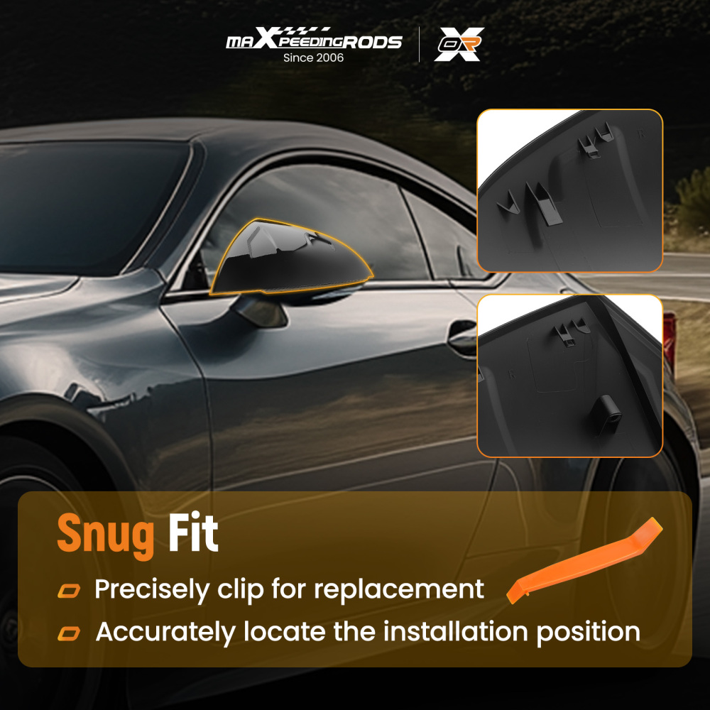 Side Mirror Cover Capsfor compatible for Lexus IS Series 2021-2024 87940-06C40 ABS Pair