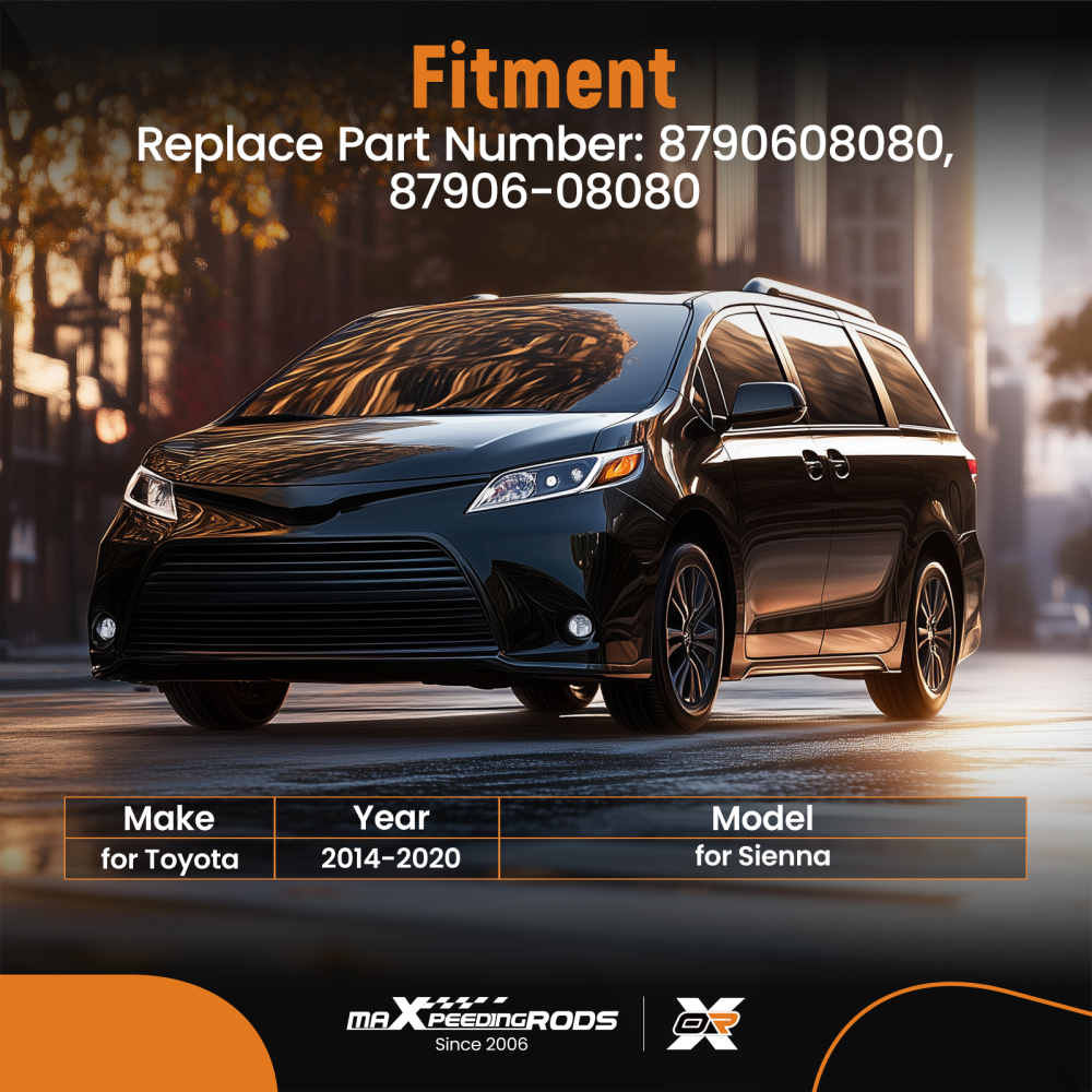 Driver Heated Convex Side Mirror Glass compatible for Toyota Sienna 2014-2020 8790608080