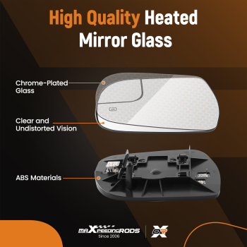 Driver Heated Convex Side Mirror Glass compatible for Toyota Sienna 2014-2020 8790608080
