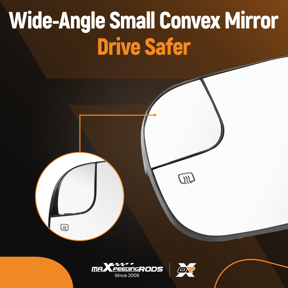 Driver Heated Convex Side Mirror Glass compatible for Toyota Sienna 2014-2020 8790608080