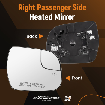 Passenger Heated Convex Side Mirror Glass compatible for Toyota Sienna 2014-2020 8790308080