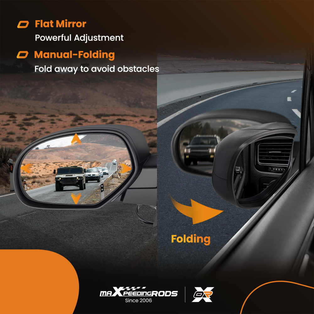 Black Mirror compatible for Chevy Tahoe 2007-2014 25775845 Power Heated Right Manual Fold