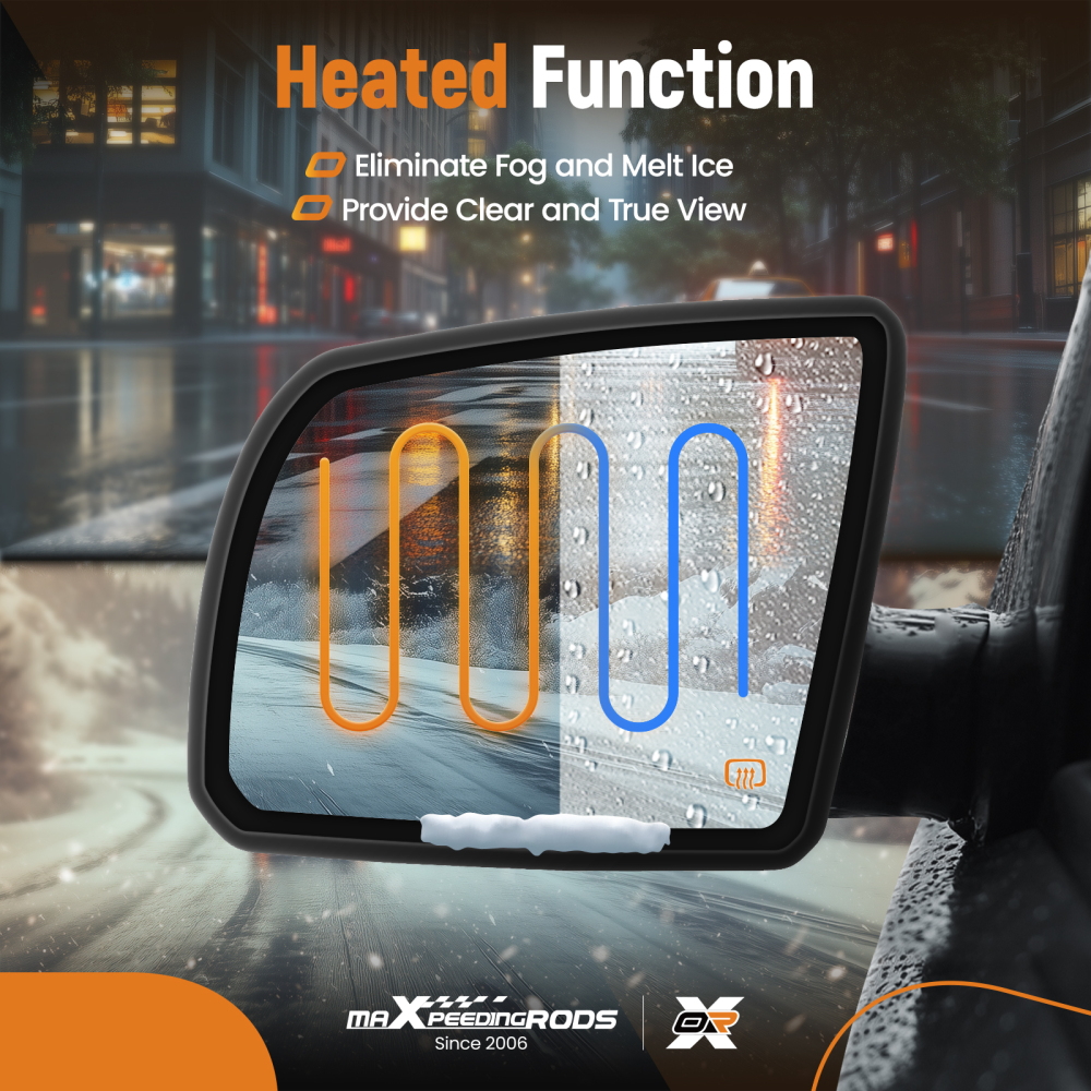 Left Driver Side Mirror Glass Heated Signal compatible for Toyota Sequoia 2008-2017 compatible for Tundra