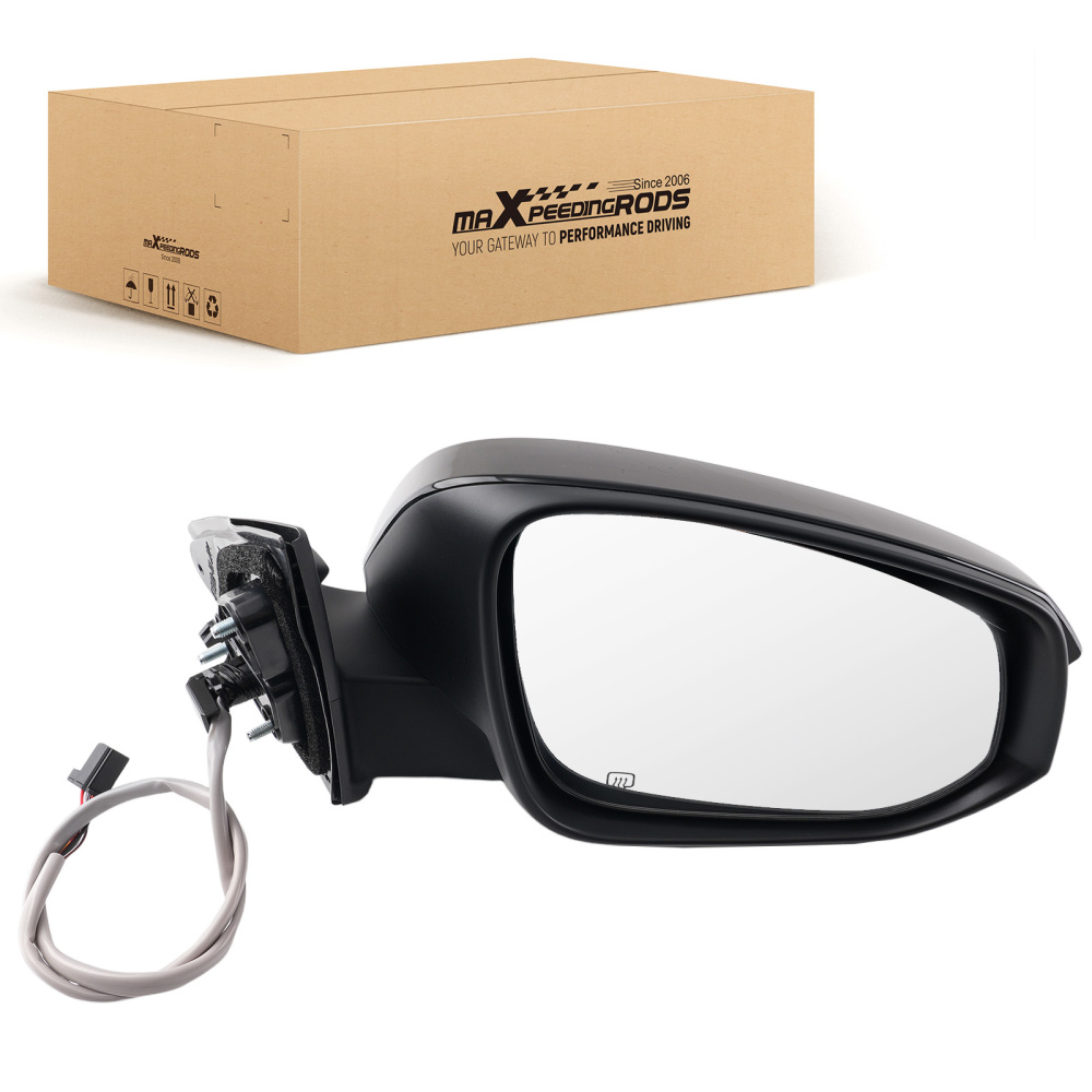 Side Mirror compatible for Toyota Highlander Hybrid 2014-2019 879100E282 Heated Black