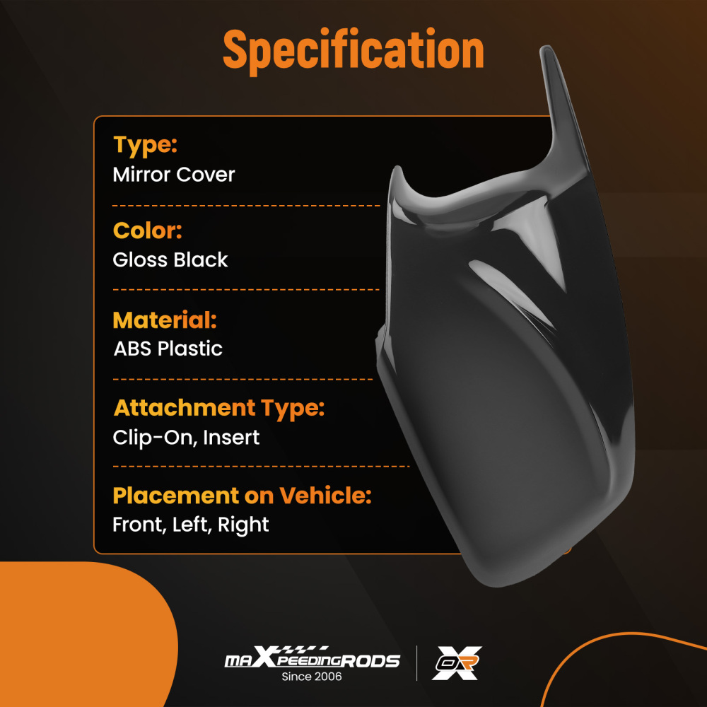 Door Mirror Cap Kit compatible for BMW 5 Series F10 F11 F18 520i-550i 2010-2013 51167216369