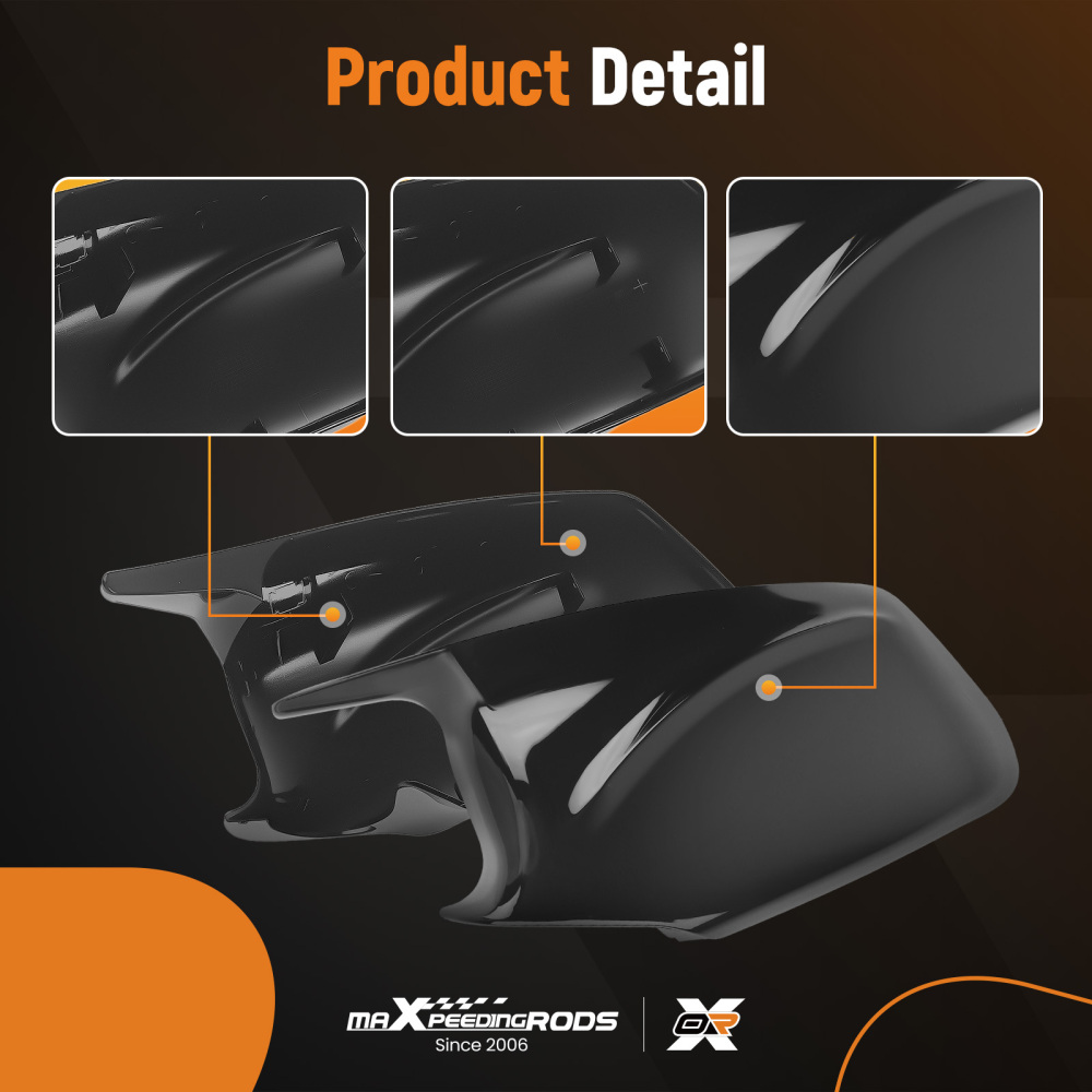 Door Mirror Cap Kit compatible for BMW 5 Series F10 F11 F18 520i-550i 2010-2013 51167216369