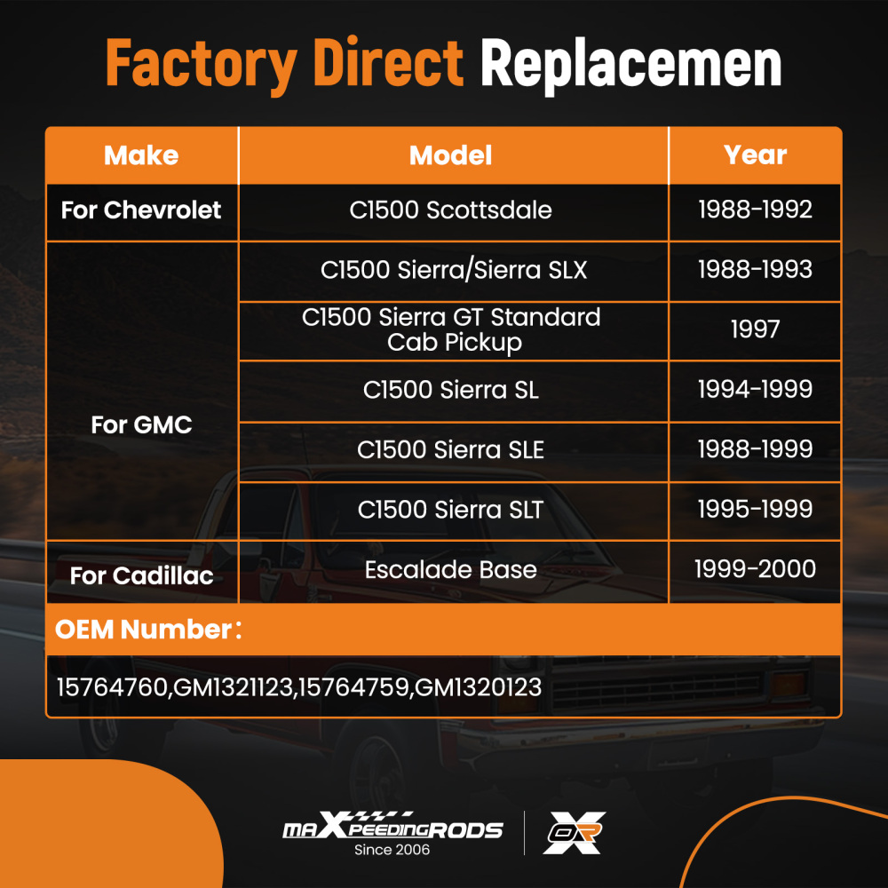 L+R Side Mirrors compatible for Chevy C1500/Blazer/Compatible for Escalade 88-00 15764759 Manual Fold