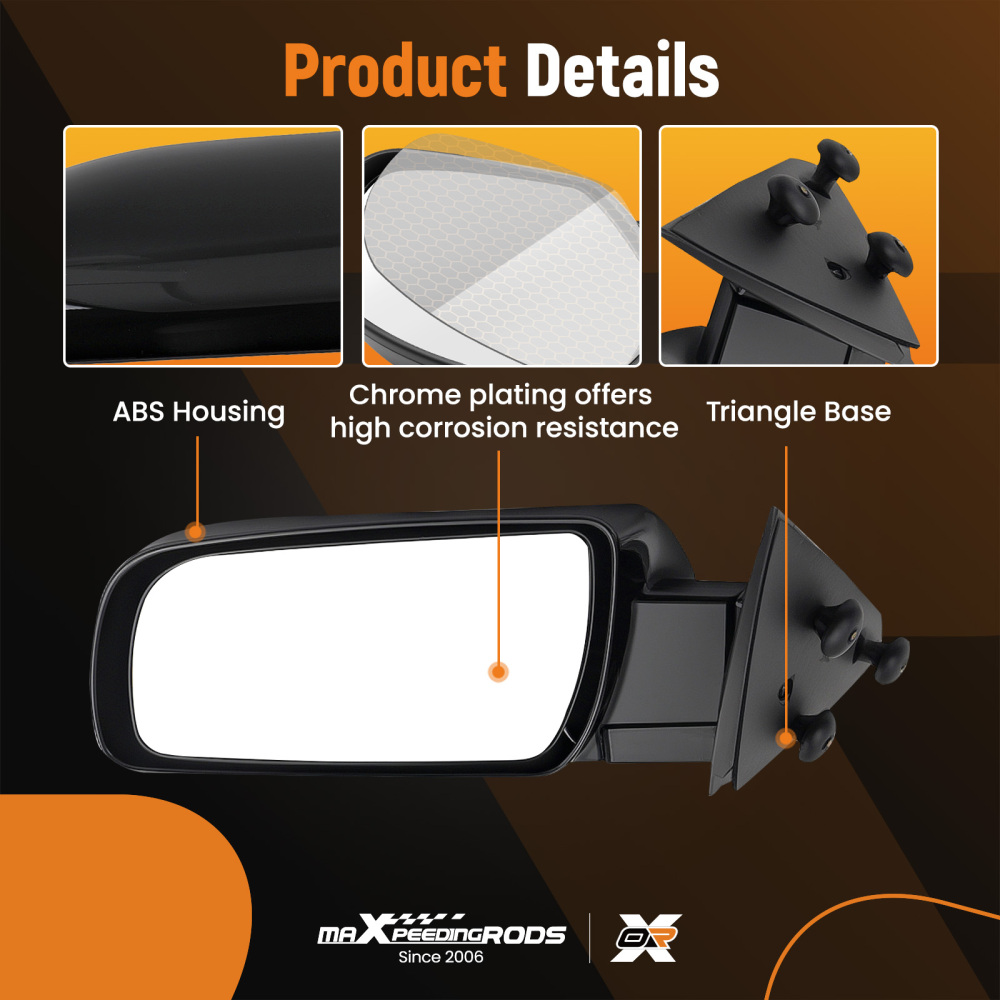 L+R Side Mirrors compatible for Chevy C1500/Blazer/Compatible for Escalade 88-00 15764759 Manual Fold