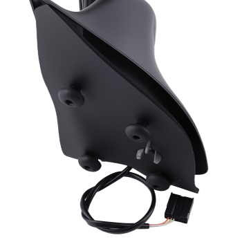 Left Mirror Assembly compatible for Ford F-250 F-350 F-450 08-16 Black Texture Chrome