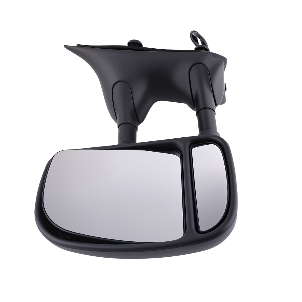 Left Mirror Assembly compatible for Ford F-250 F-350 F-450 08-16 Black Texture Chrome
