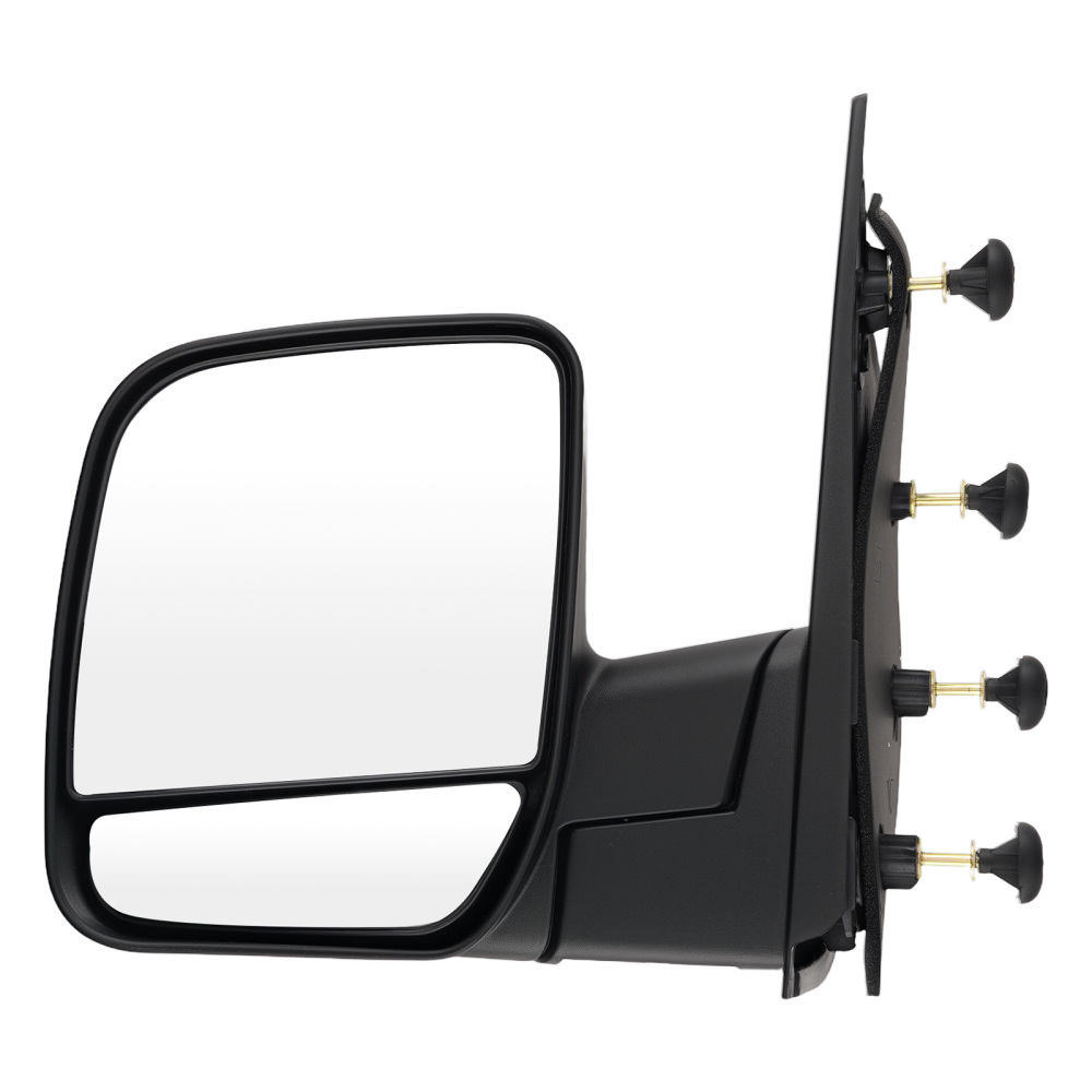 Left Manual Mirror compatible for Ford E-150/E-250/E-450 2003-2013 Black ABS