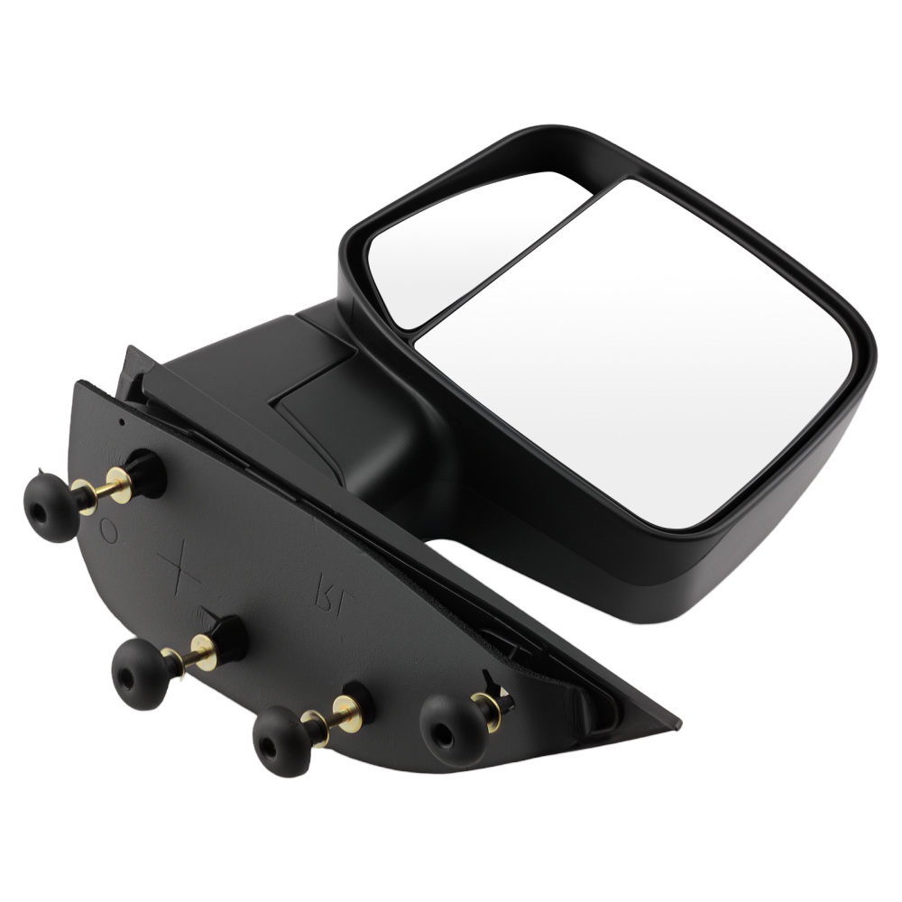 Left Manual Mirror compatible for Ford E-150/E-250/E-450 2003-2013 Black ABS