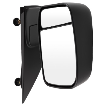 Left Manual Mirror compatible for Ford E-150/E-250/E-450 2003-2013 Black ABS