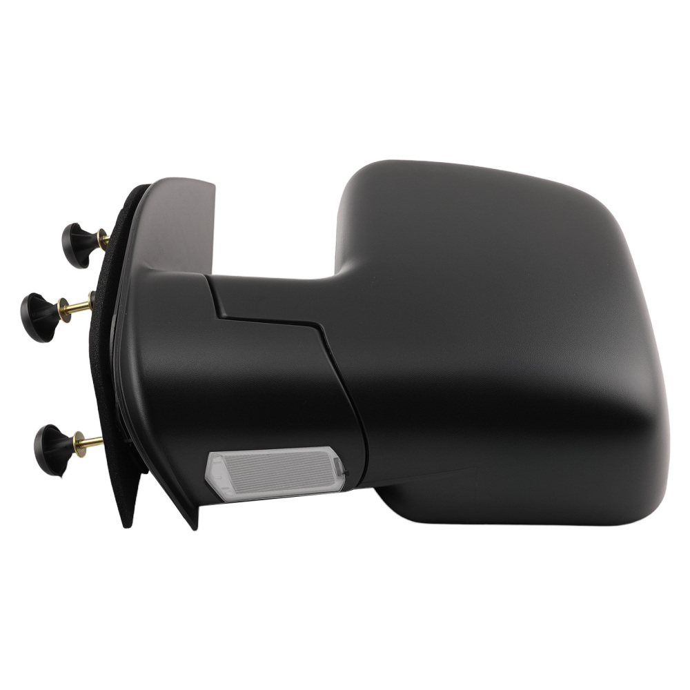 Left Manual Mirror compatible for Ford E-150/E-250/E-450 2003-2013 Black ABS