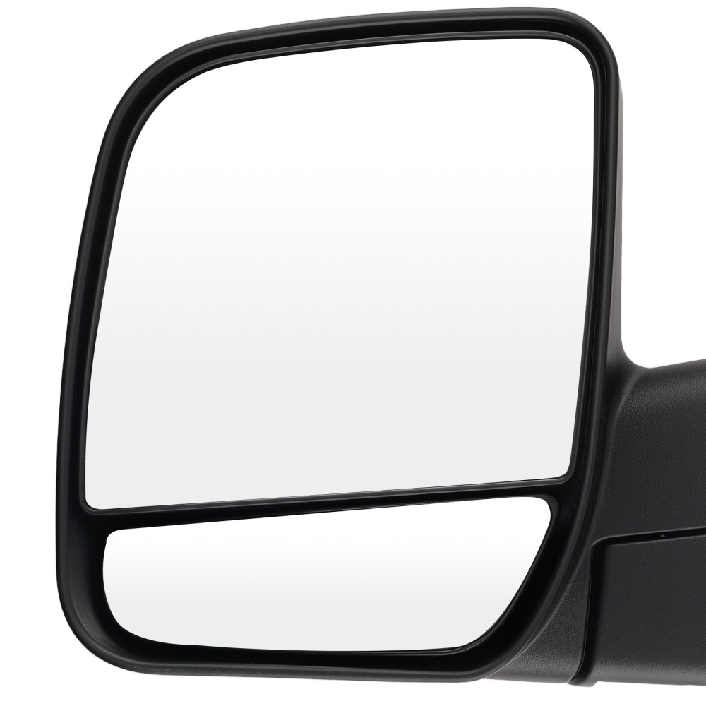 Left Manual Mirror compatible for Ford E-150/E-250/E-450 2003-2013 Black ABS