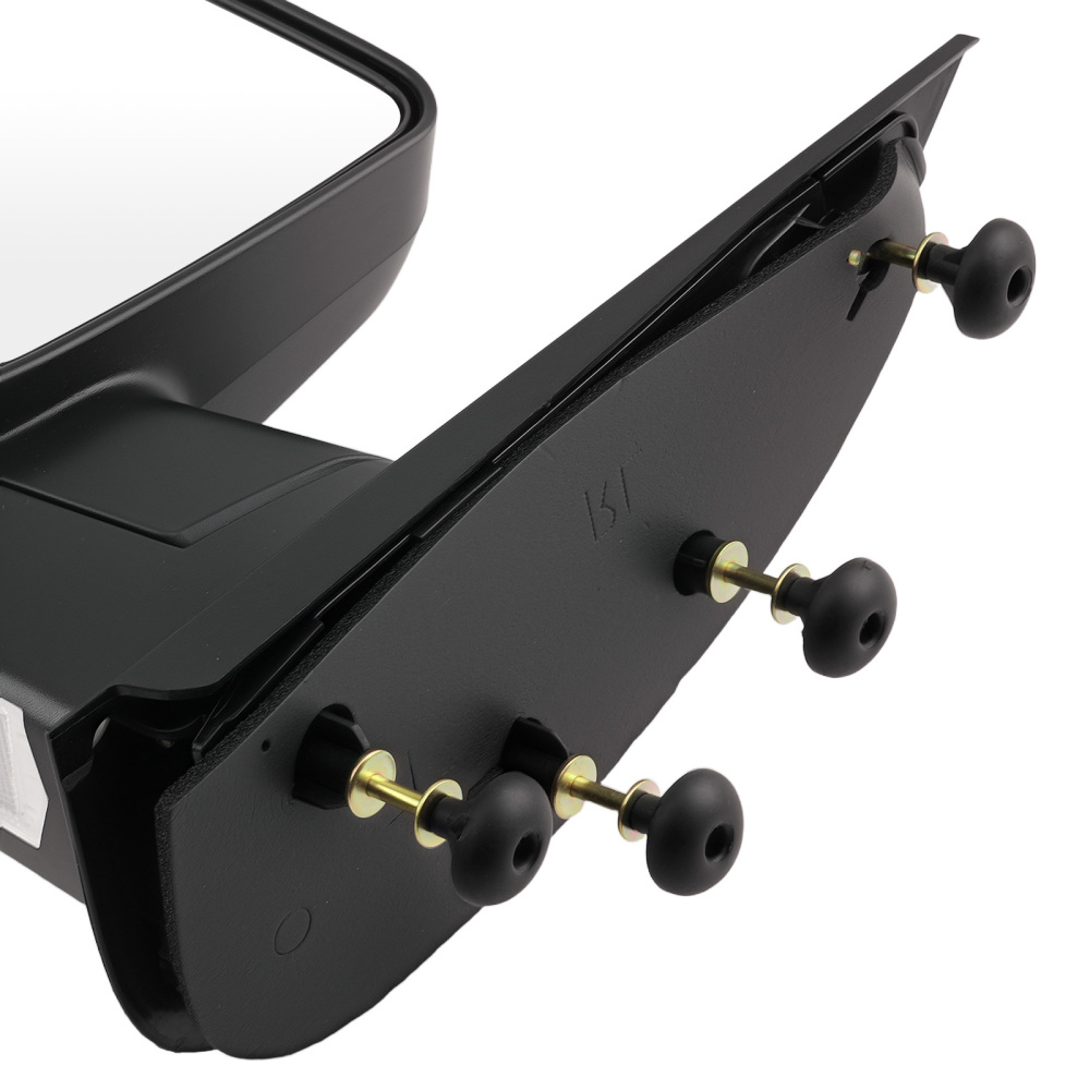 Left Manual Mirror compatible for Ford E-150/E-250/E-450 2003-2013 Black ABS