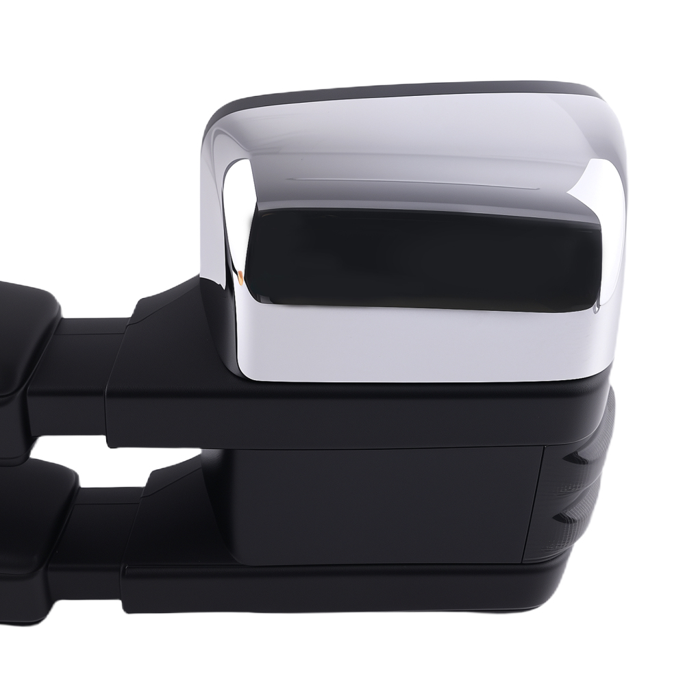 Compatible for Power Chrome Side Mirror compatible for Ford F-550 Super Duty 1999-2007 Telescoping