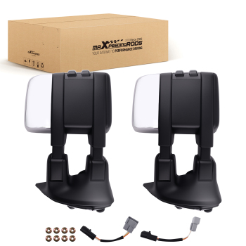 Compatible for Power Chrome Side Mirror compatible for Ford F-550 Super Duty 1999-2007 Telescoping