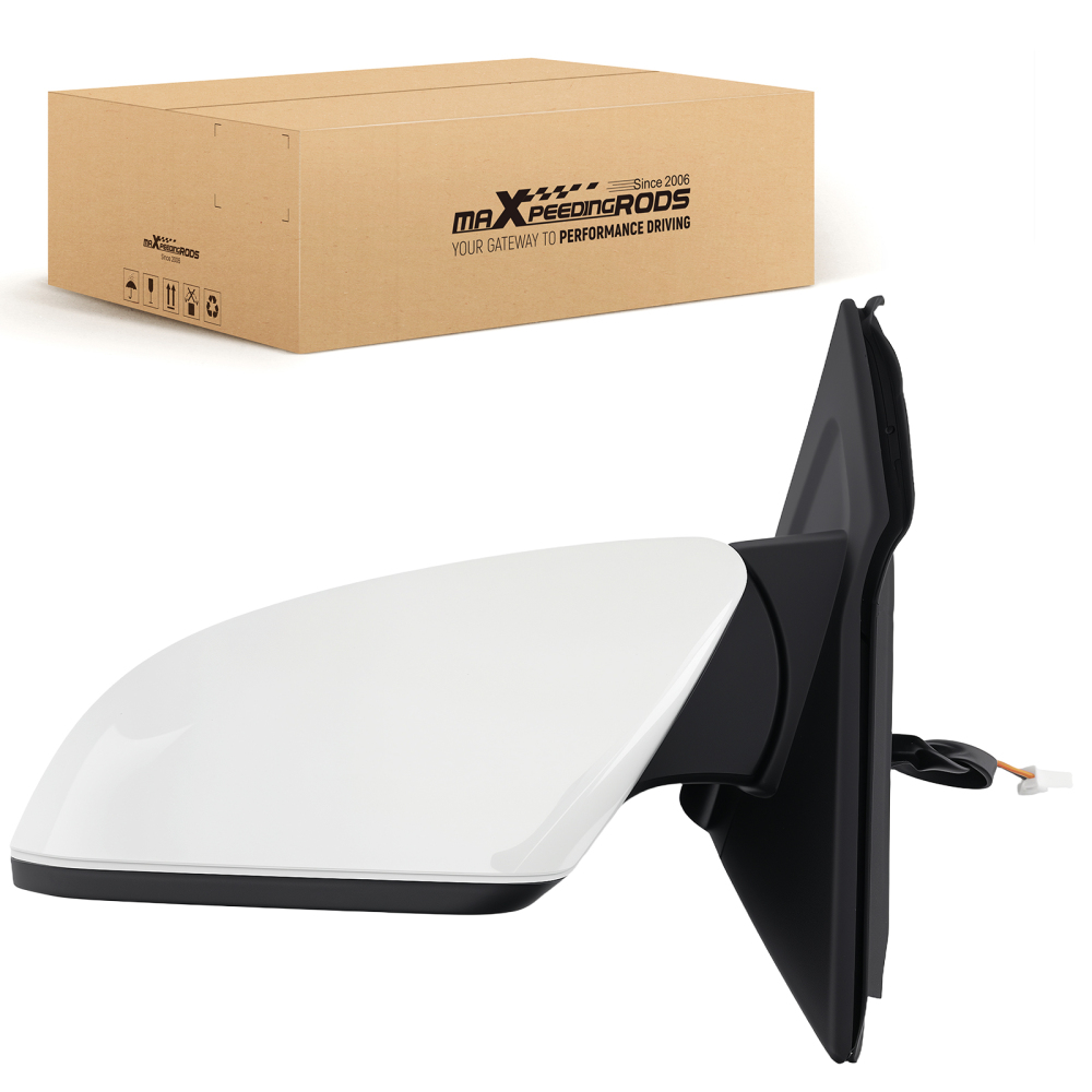 Left Mirror compatible for Honda Civic LX/EX/Turbo 2016-2021 128-65833L Glass compatible for White