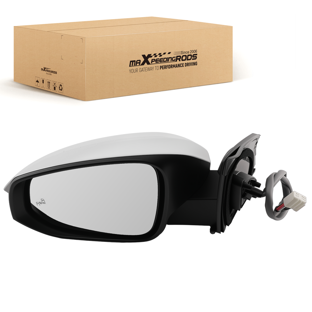 Rear View Side Mirror compatible for Toyota RAV4 2013-2014 879400R100A1 Heated compatible for White