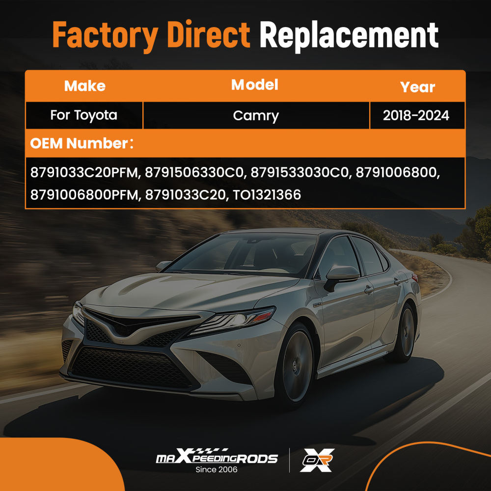 Passenger Mirror compatible for Toyota Camry 2.5L 3.5L 2018-2024 Convex 8791033C20PFM