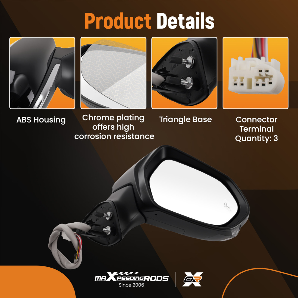 Blind Spot Right Mirror compatible for Toyota Camry 2018-2023 Heated 8173047010