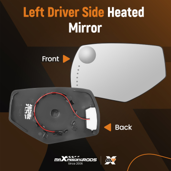 Driver Side Mirror Glass Heated With Signal compatible for Silverado Sierra 2014 -2018