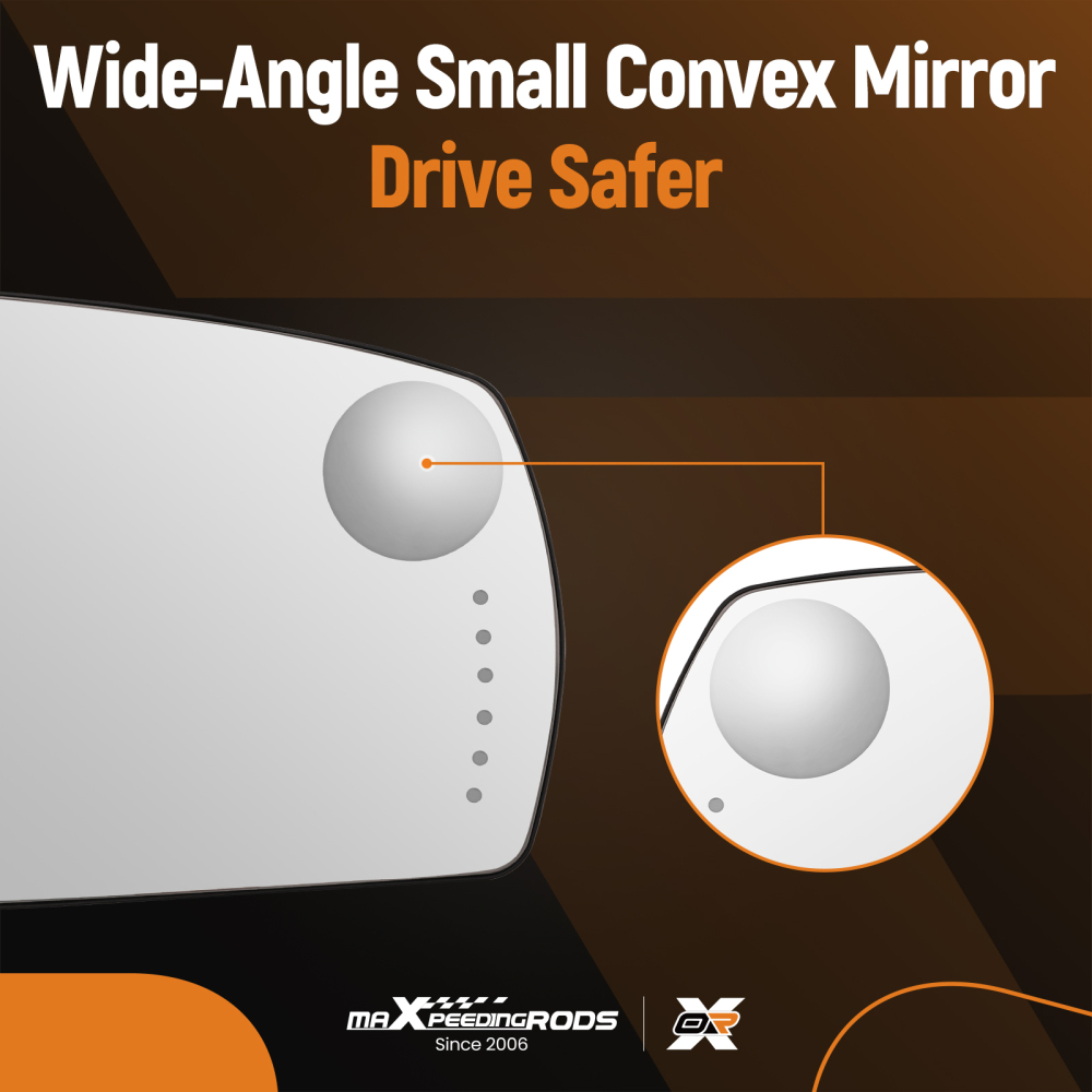 Driver Side Mirror Glass Heated With Signal compatible for Silverado Sierra 2014 -2018