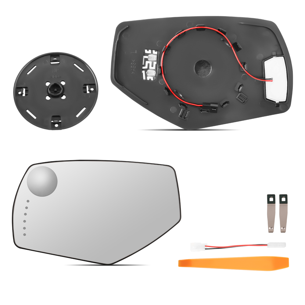 Driver Side Mirror Glass Heated With Signal compatible for Silverado Sierra 2014 -2018